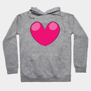 Bright Pink Love Heart Hoodie